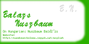 balazs nuszbaum business card